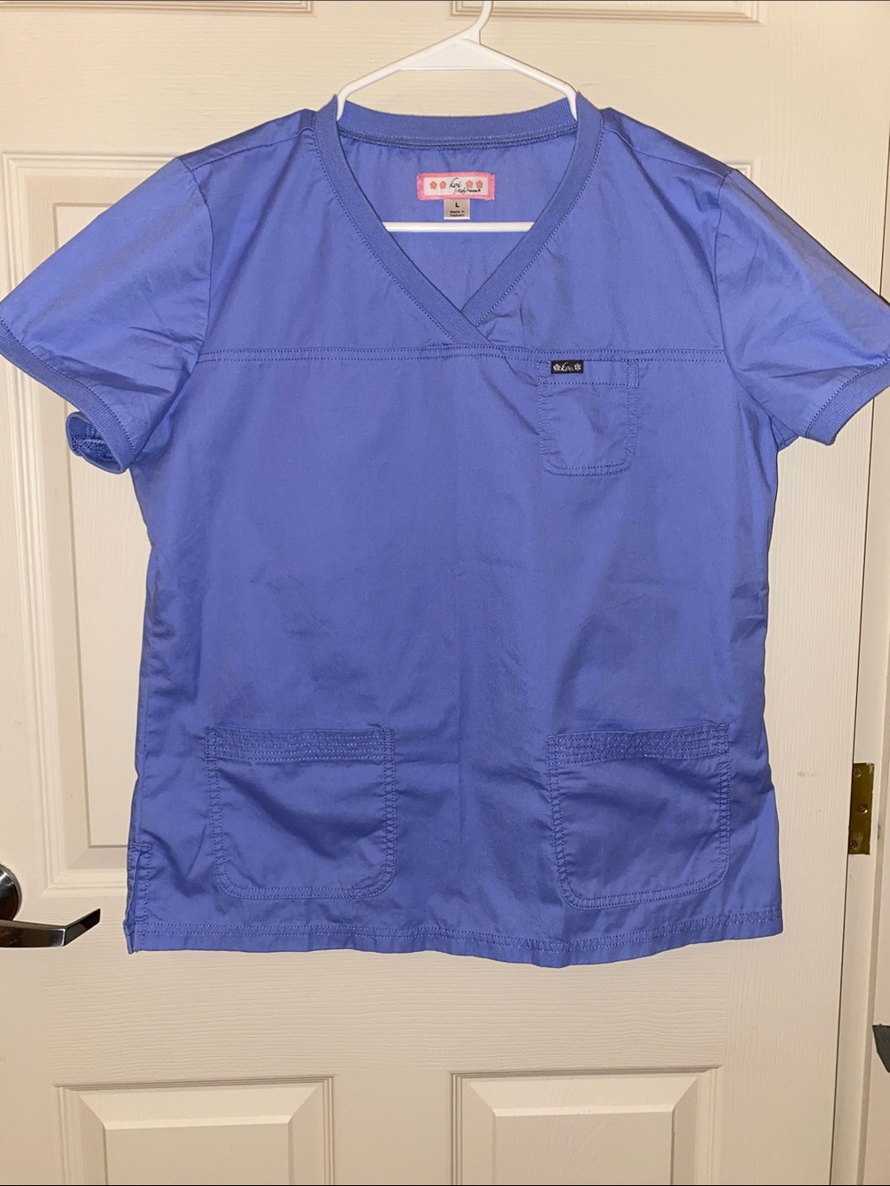 Koi Nicole Scrub Top-True Ceil Blue